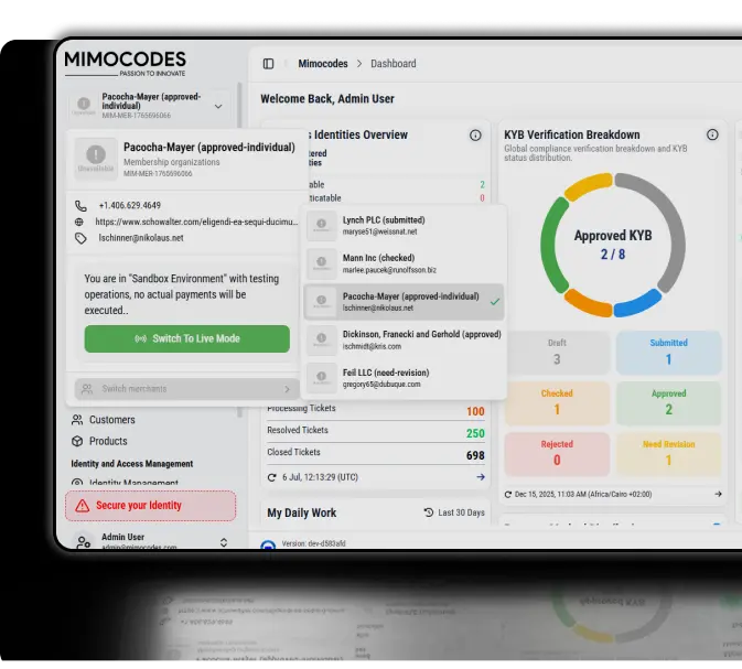 Horizon Merchant Management Control Dashboard